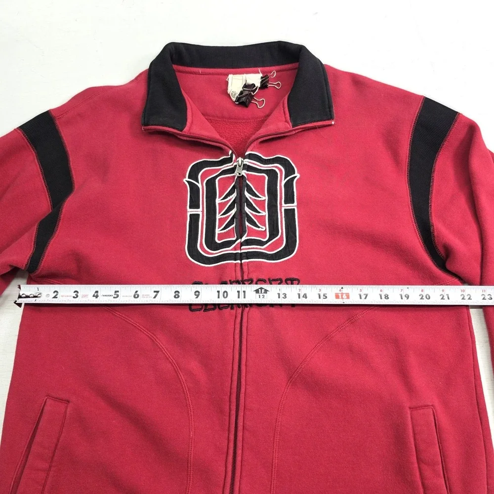 Vintage Element Jacket Red Embroidered‎ Spellout Skater Thumb Holes Men's XL VG